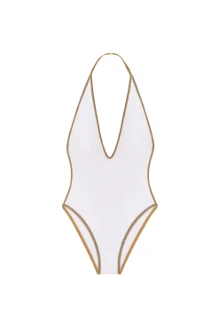 Pain de Sucre Poitrine Menue|Maillots Lurex Doré*moon Blanc