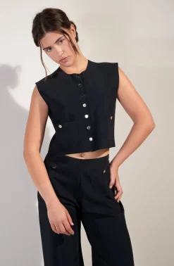 Pain de Sucre Gilets|Tops*tanhi Noir